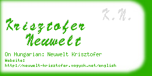 krisztofer neuwelt business card